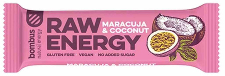 Baton raw energy marakuja-kokos bezglutenowy 50 g bombus