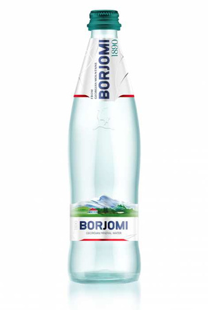 Woda mineralna gazowana 500 ml (szkło) - Borjomi